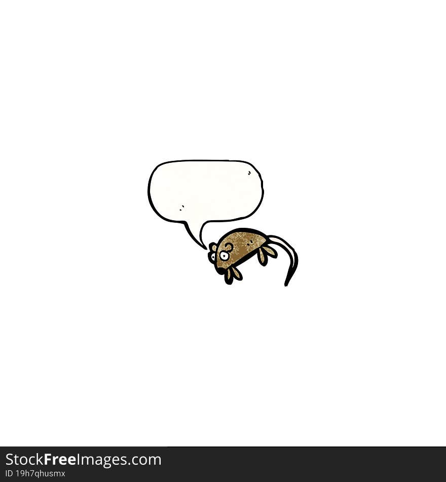 mouse with speech bubble cartoon