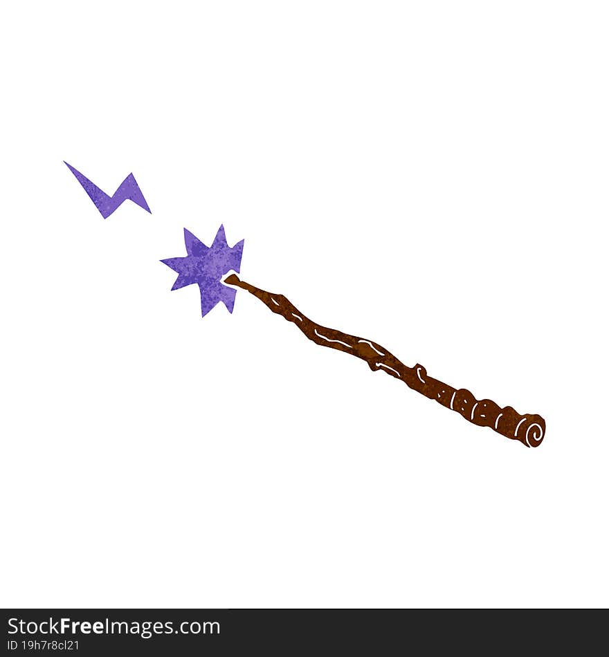 cartoon magic wand