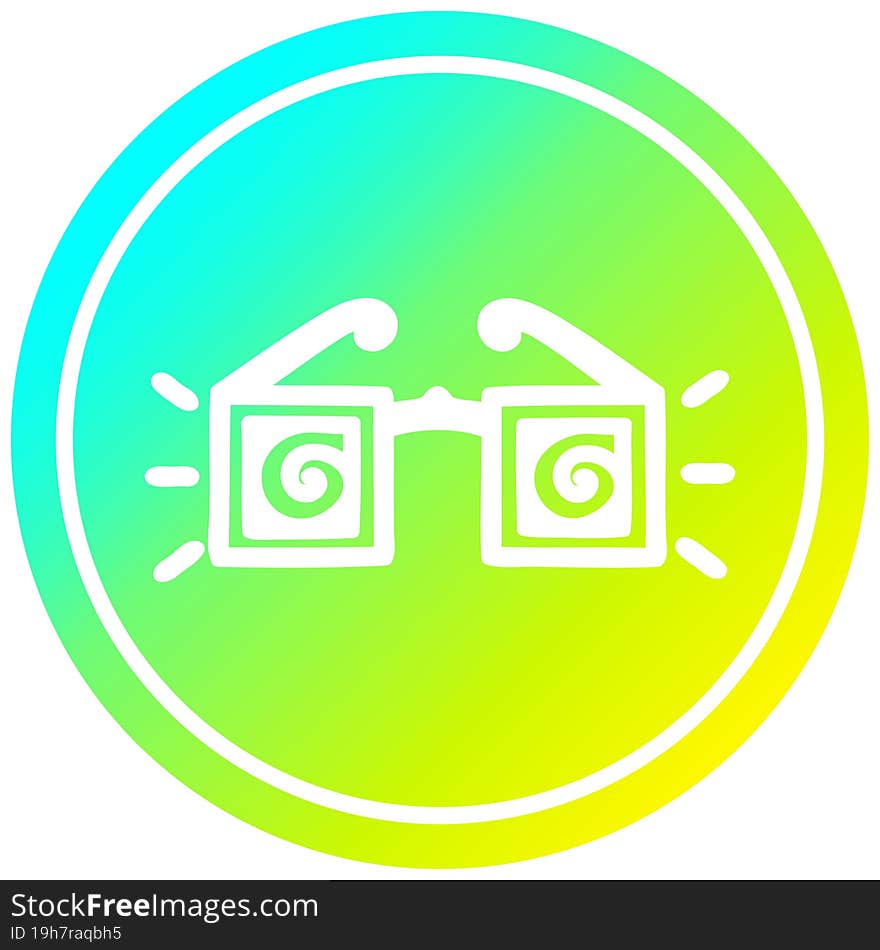 x ray specs circular in cold gradient spectrum