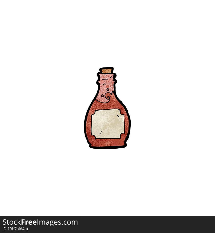 cartoon rum bottle