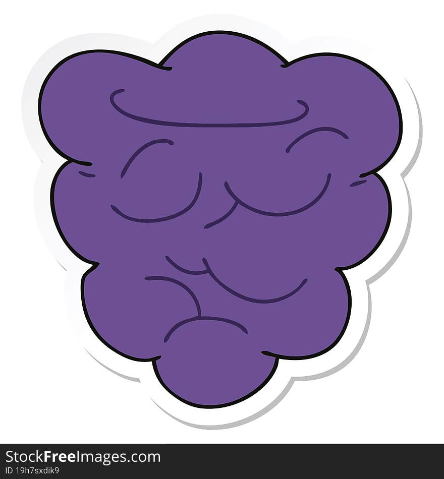 sticker of a quirky hand drawn cartoon berry