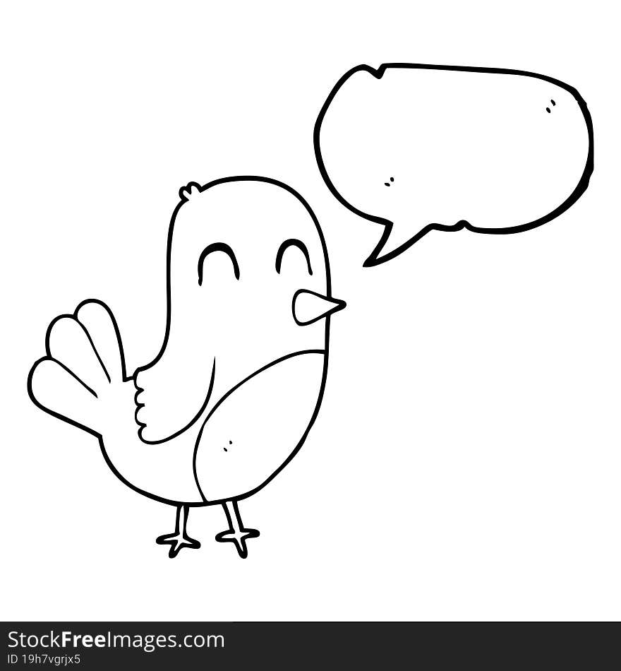 Speech Bubble Cartoon Robin