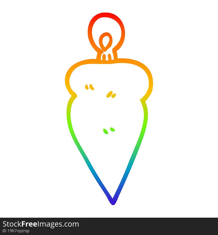 rainbow gradient line drawing cartoon tree decoration