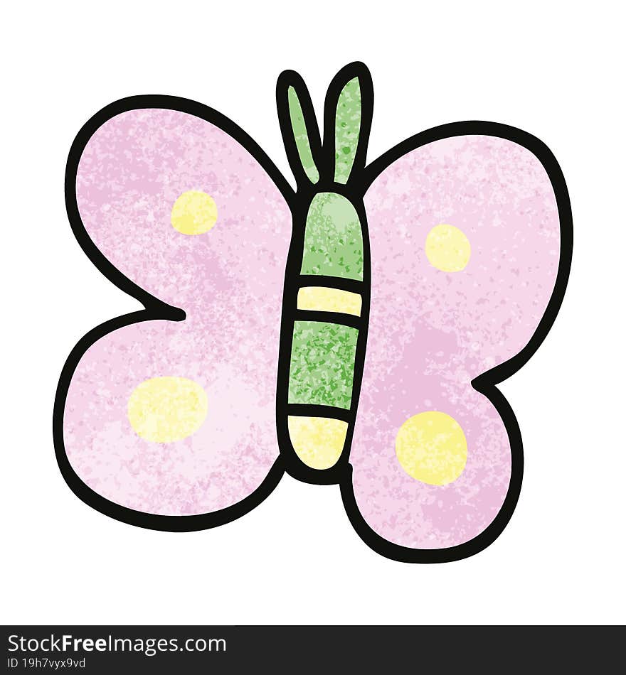 cartoon doodle butterfly