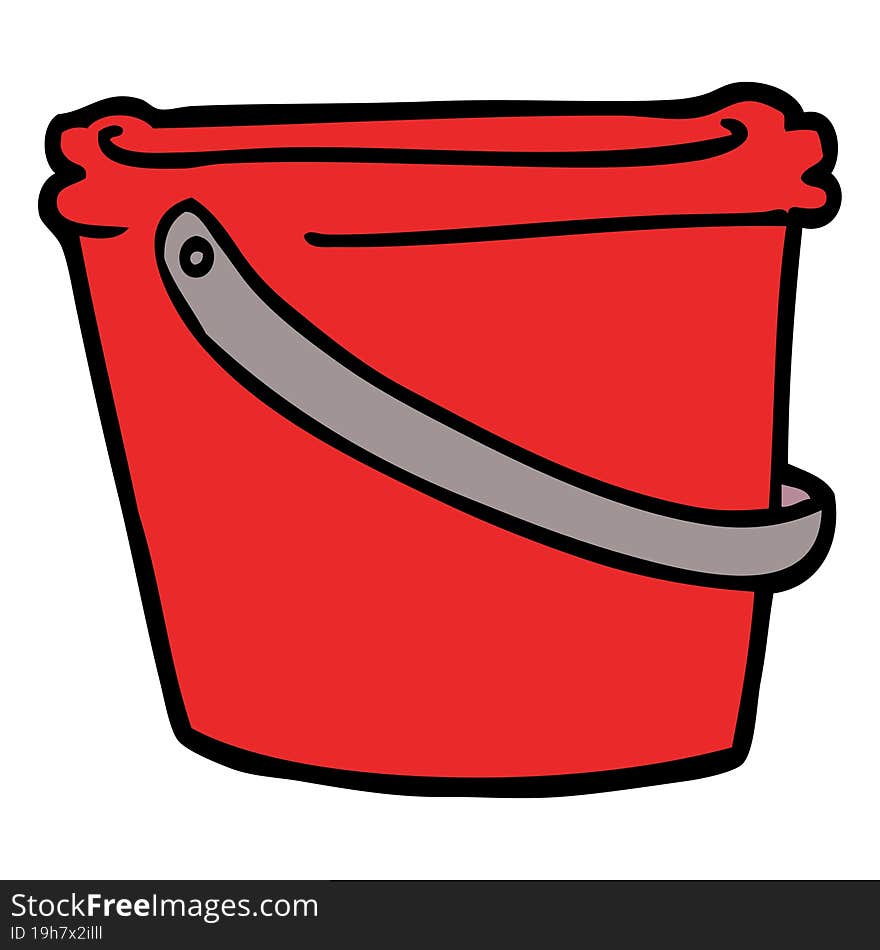 Cartoon Doodle Bucket