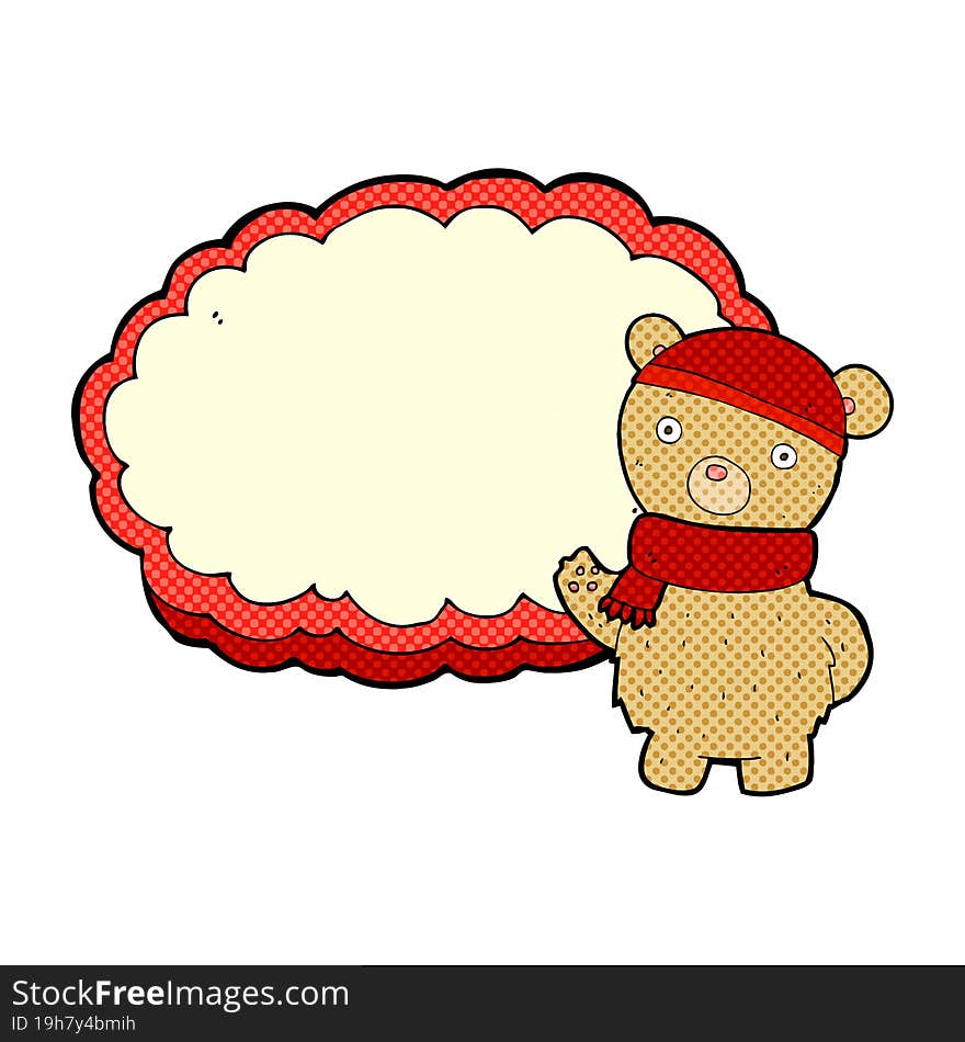 Cartoon Bear In Hat