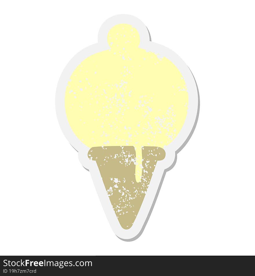 ice cream cone grunge sticker