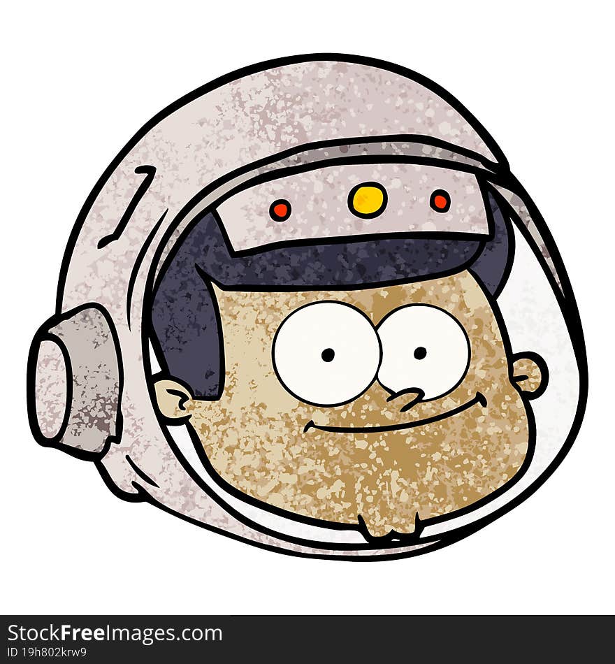 cartoon astronaut face. cartoon astronaut face