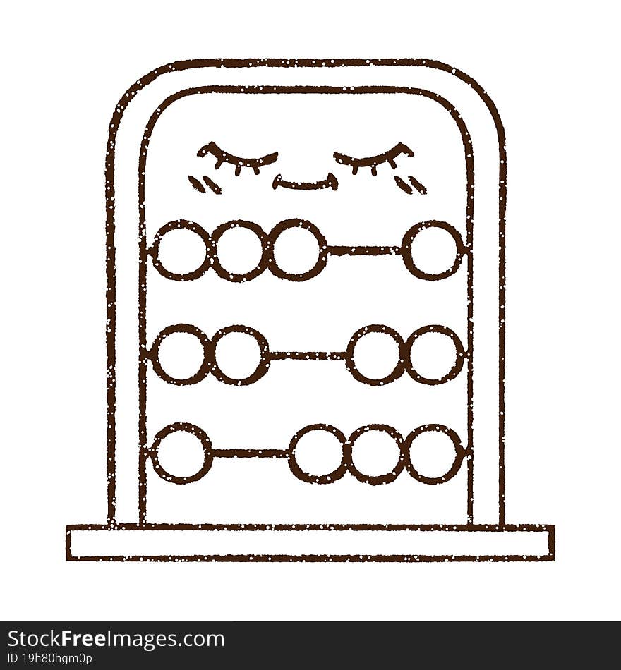 Abacus Charcoal Drawing
