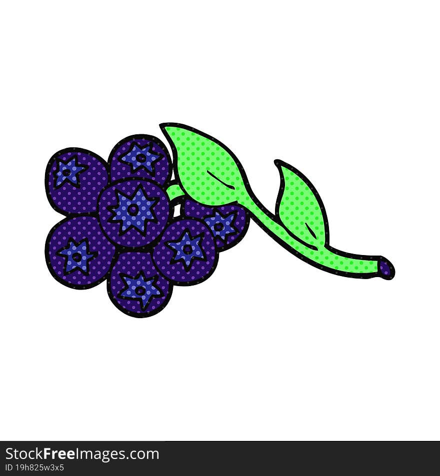 Cartoon Blueberries