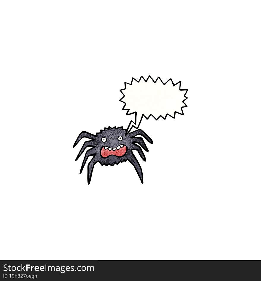 cartoon scared spider