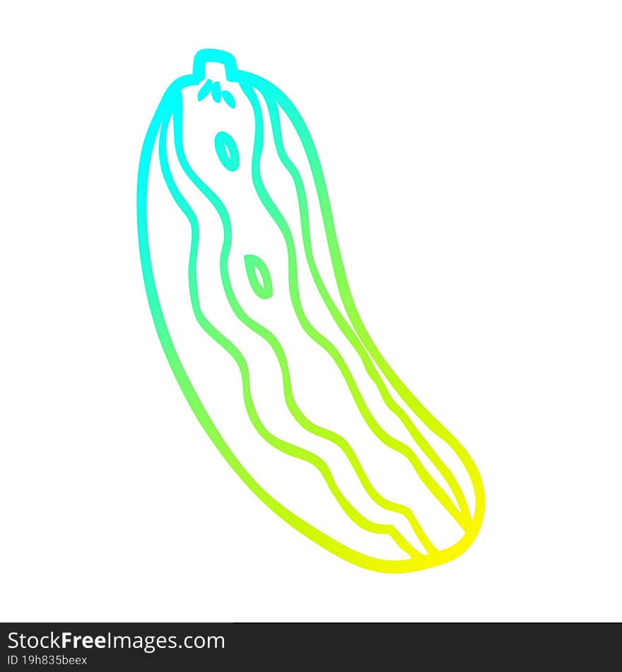 cold gradient line drawing of a cartoon marrow plant