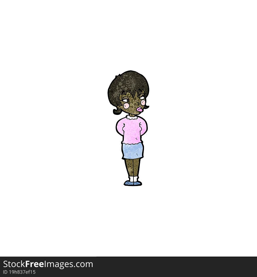 cartoon annoyed woman