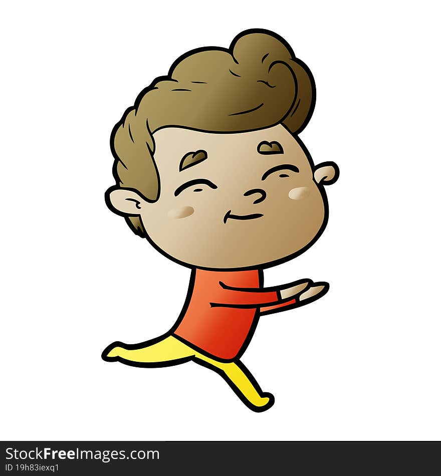 running cartoon man. running cartoon man