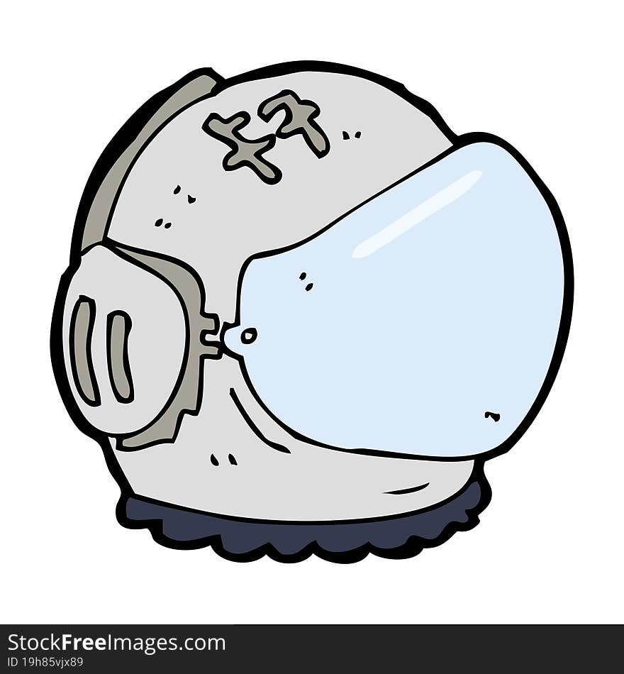 cartoon astronaut helmet