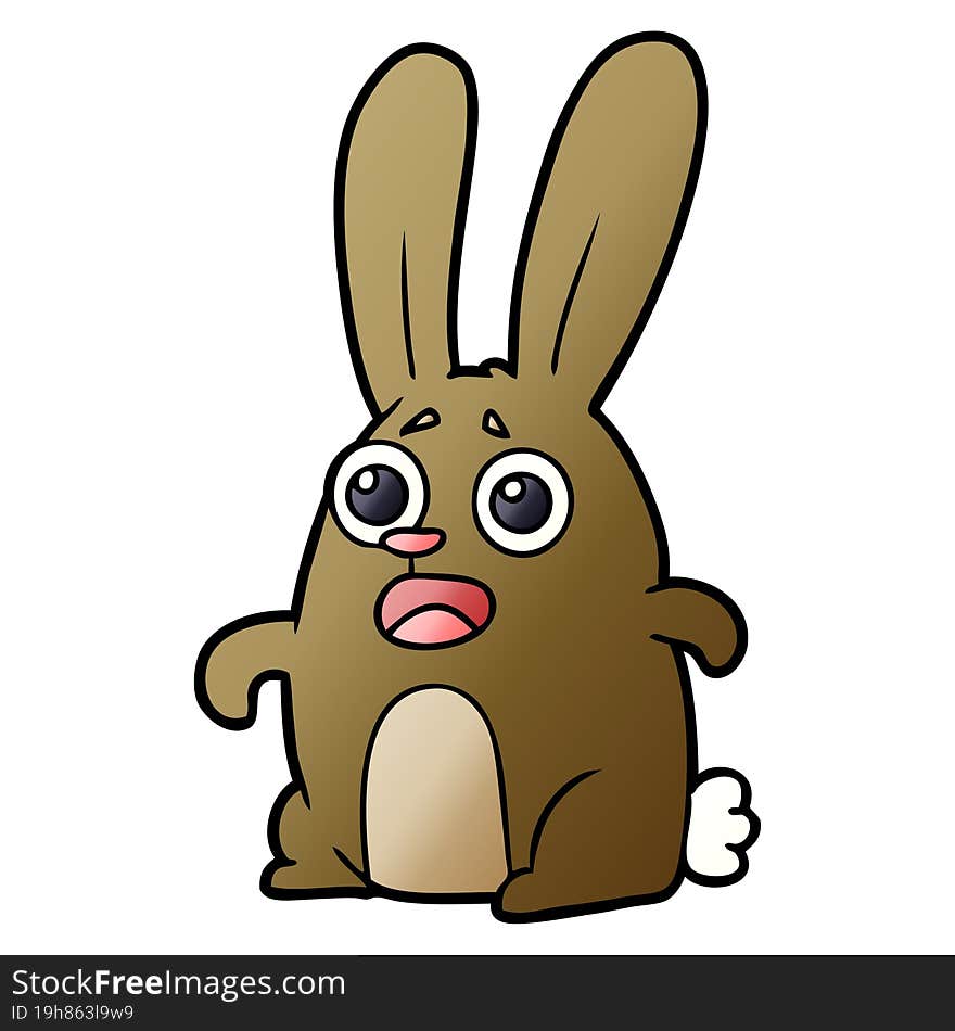 cartoon startled rabbit. cartoon startled rabbit