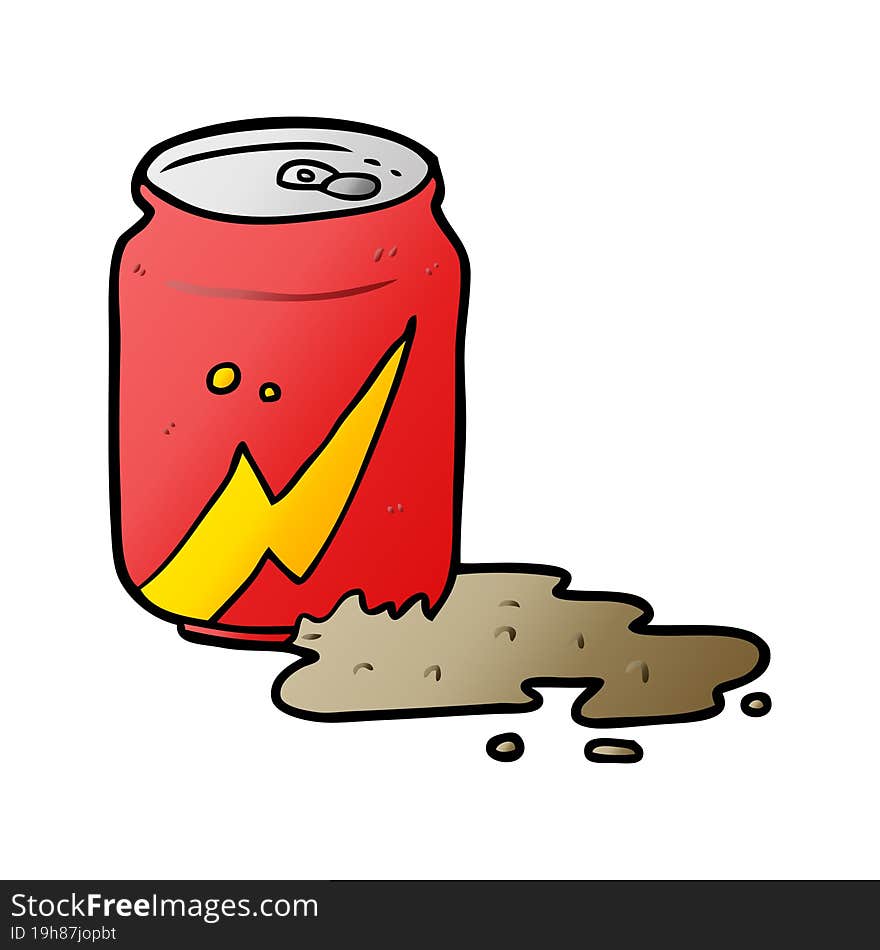 cartoon can of soda. cartoon can of soda