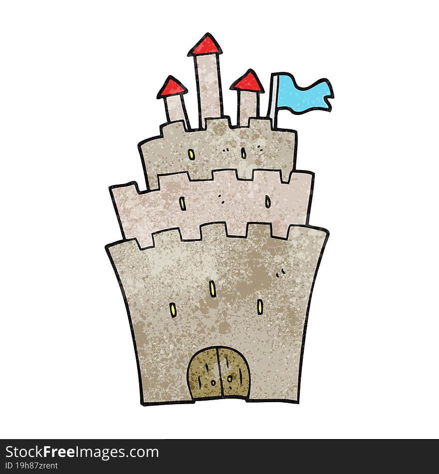 textured cartoon castle