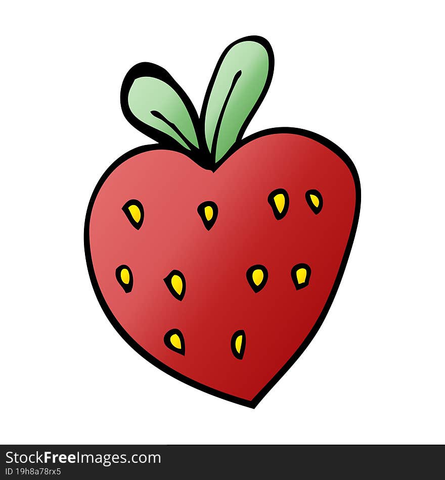 cartoon doodle strawberry fr