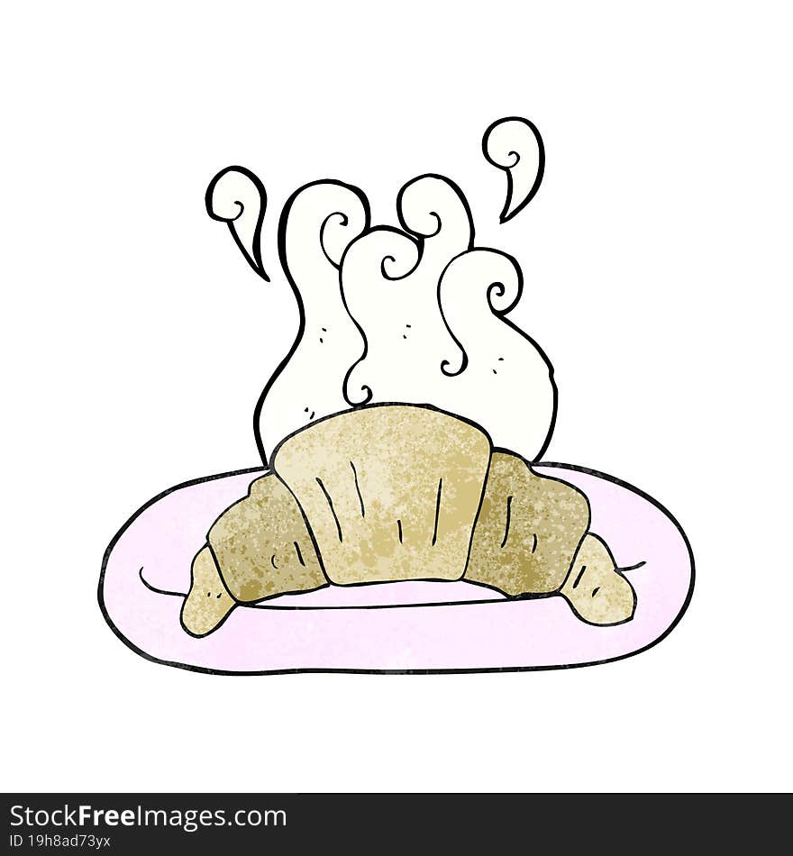 textured cartoon croissant