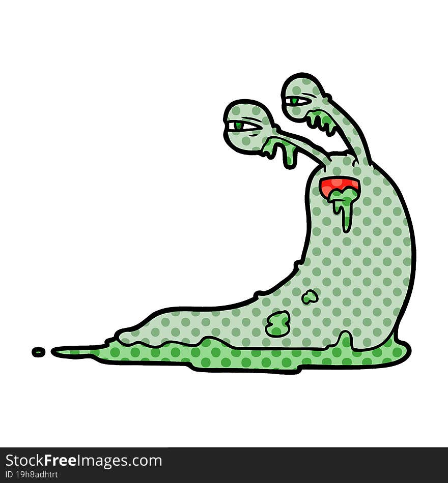 gross cartoon slug. gross cartoon slug