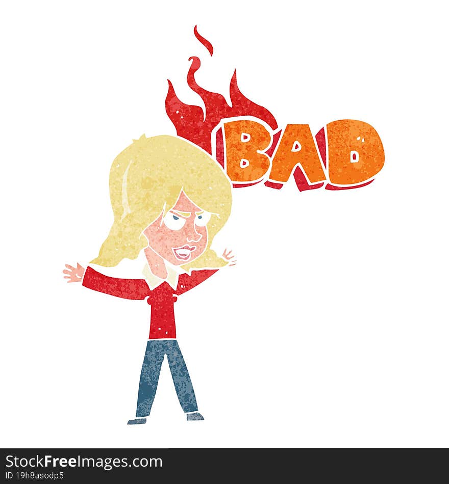 cartoon bad woman