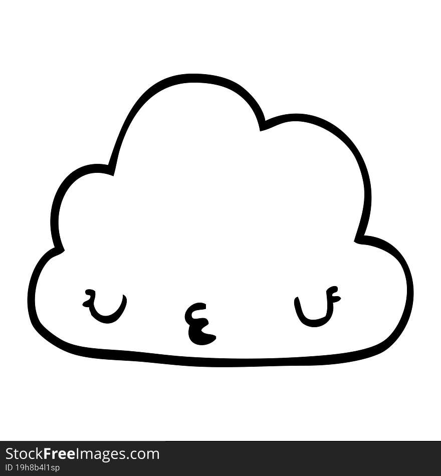 Cute Cartoon Cloud