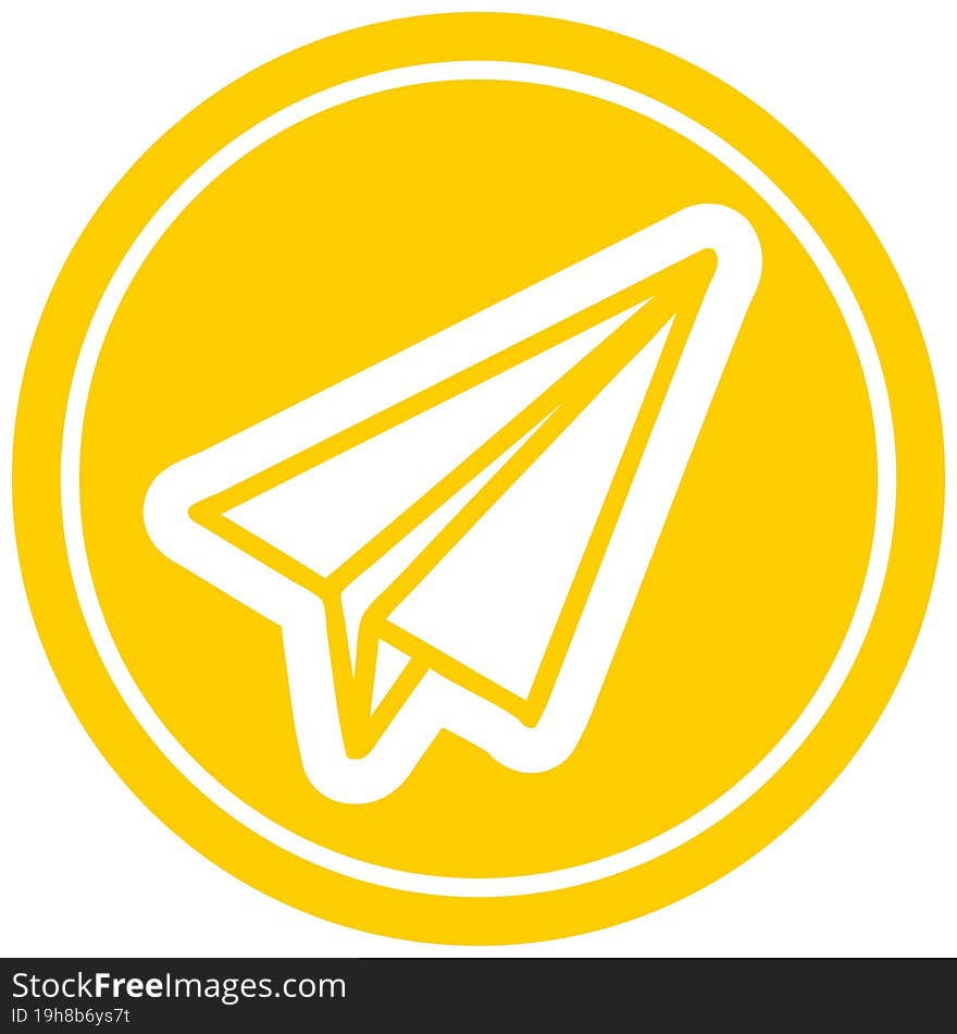 Paper Plane Circular Icon