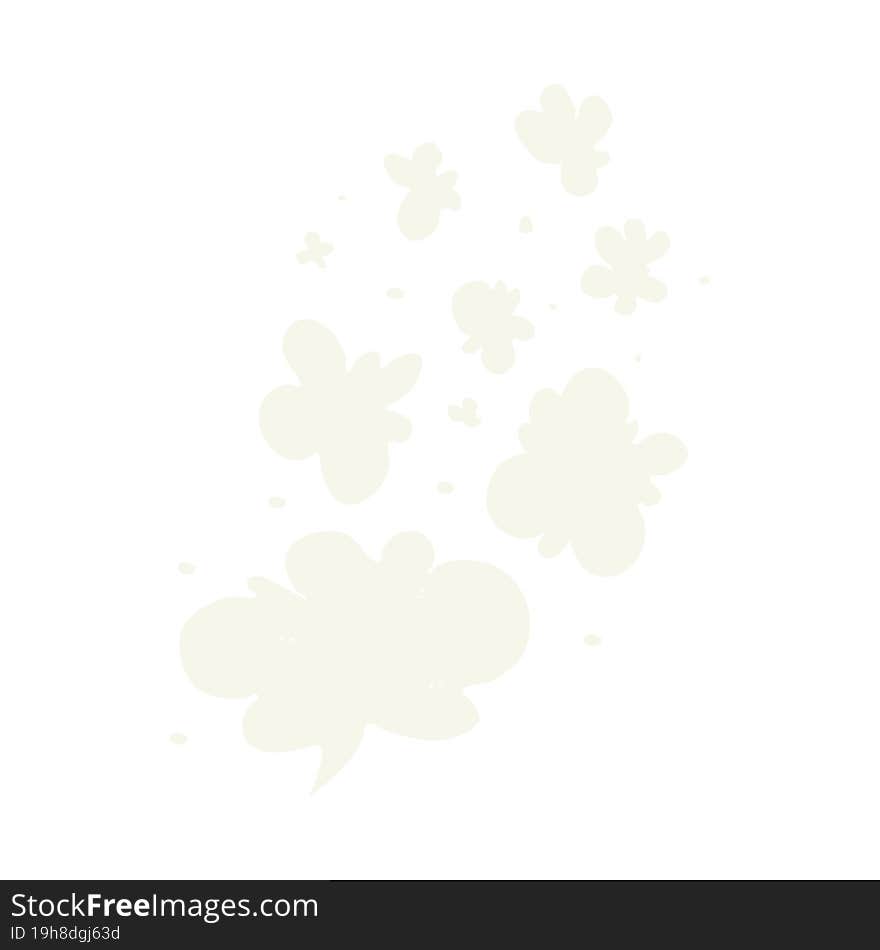 flat color illustration of a cartoon decorative smoke puff elements