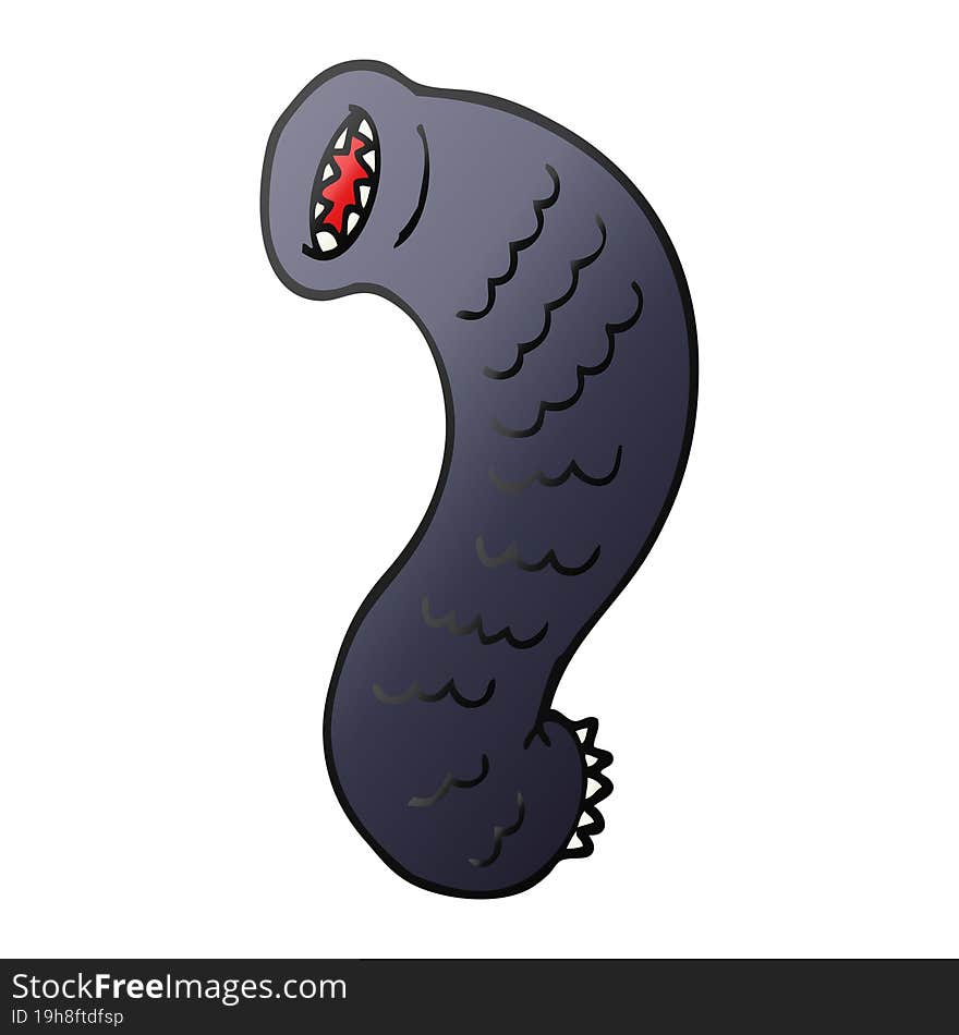 cartoon doodle hungry leech