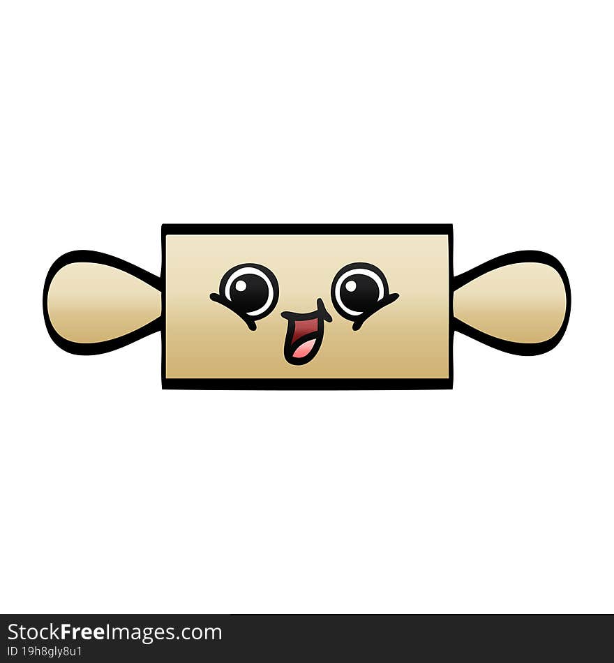 gradient shaded cartoon of a rolling pin