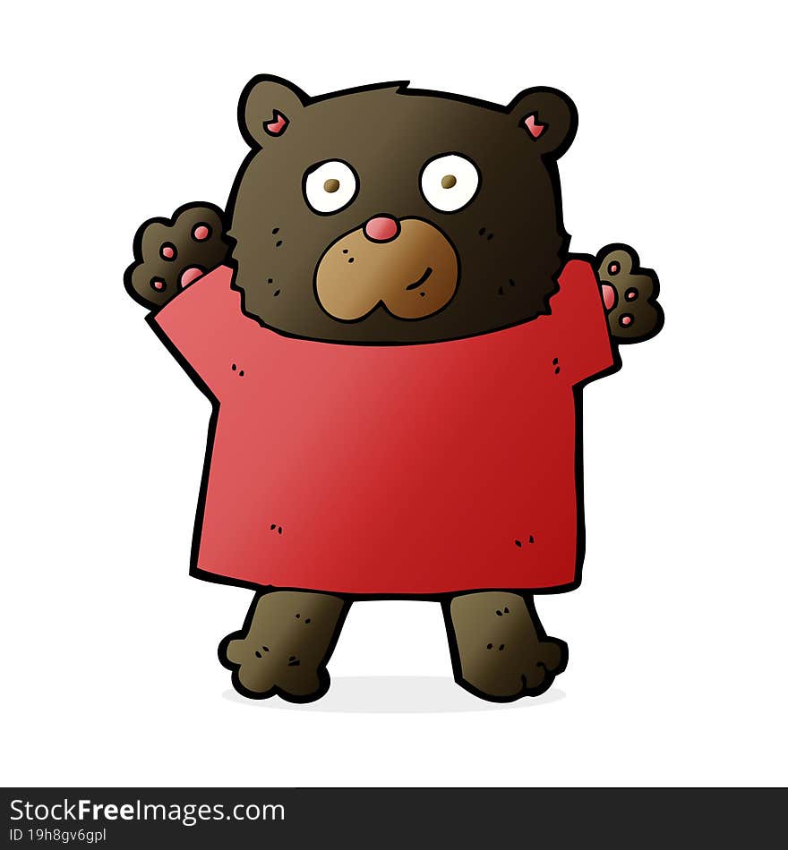 Cartoon Cute Black Bear