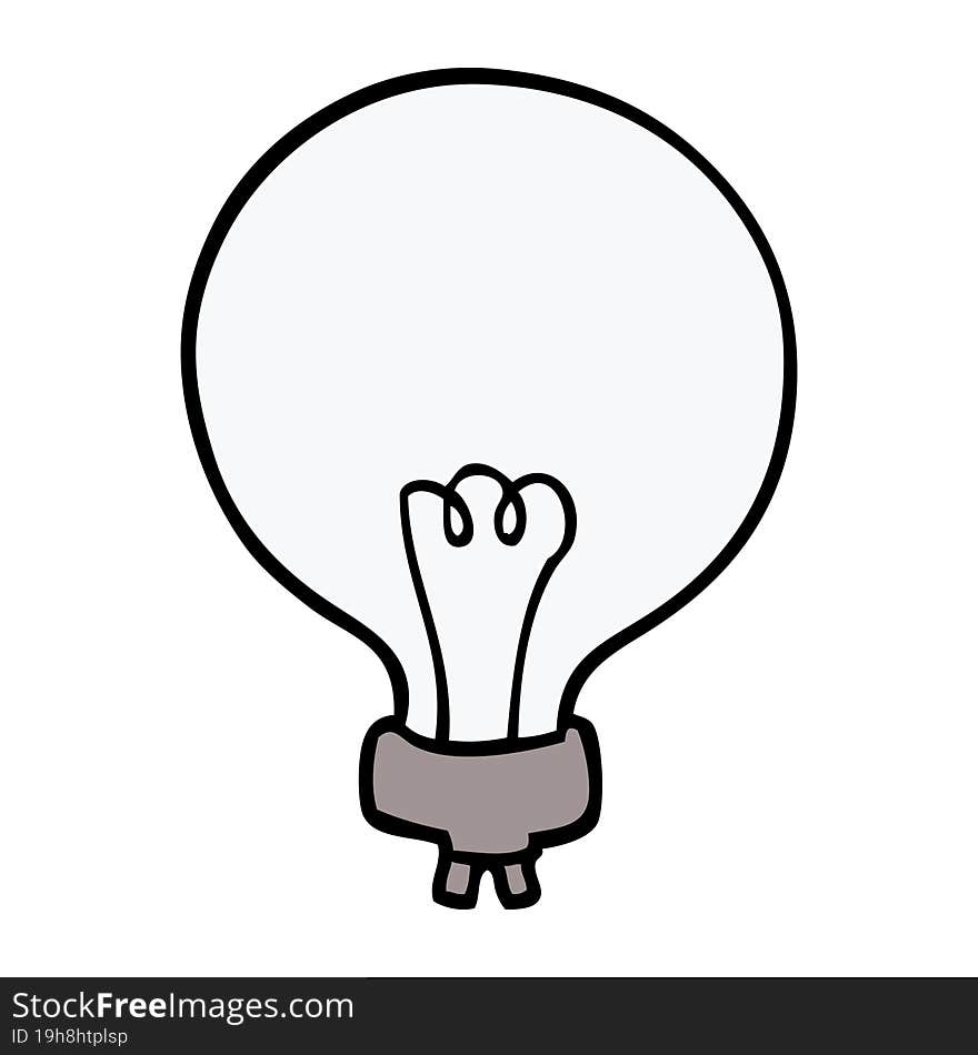 cartoon doodle light bulb