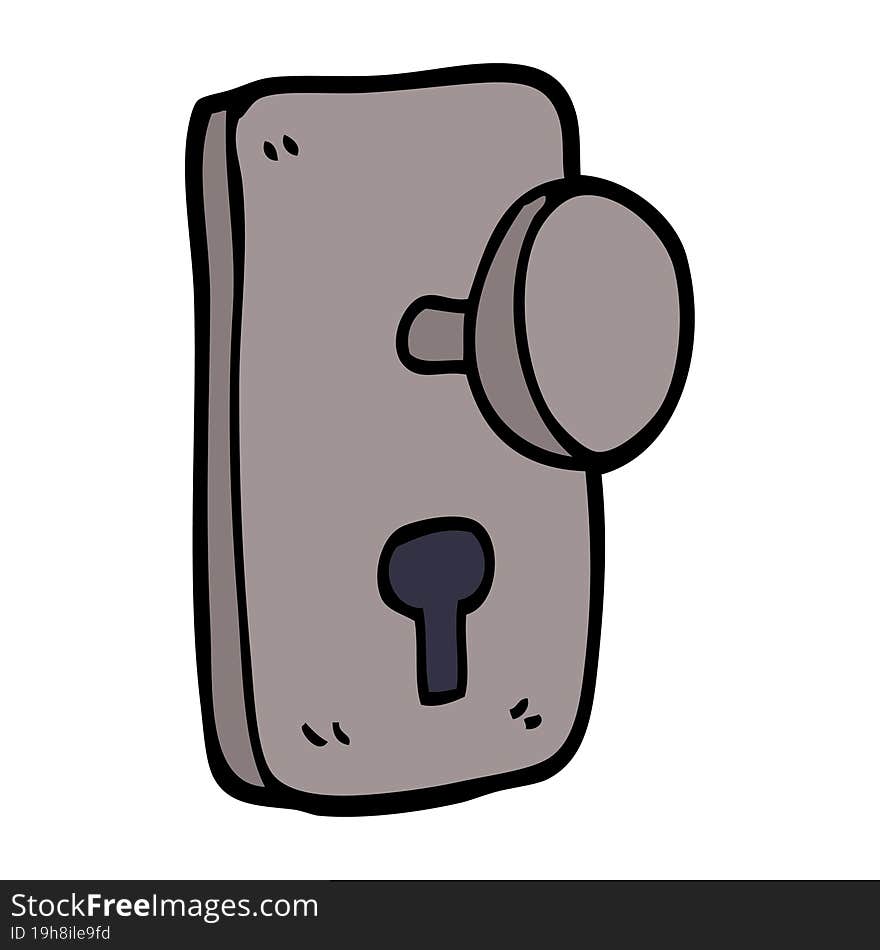 cartoon doodle door handle