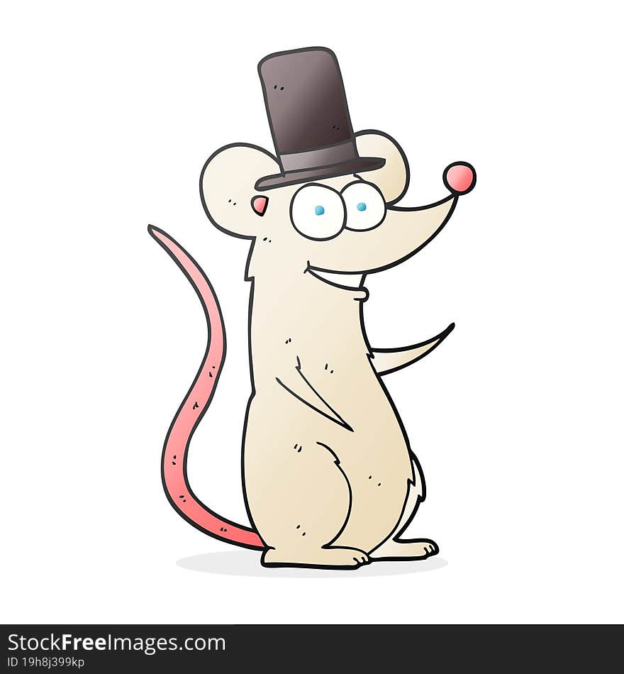 cartoon mouse in top hat