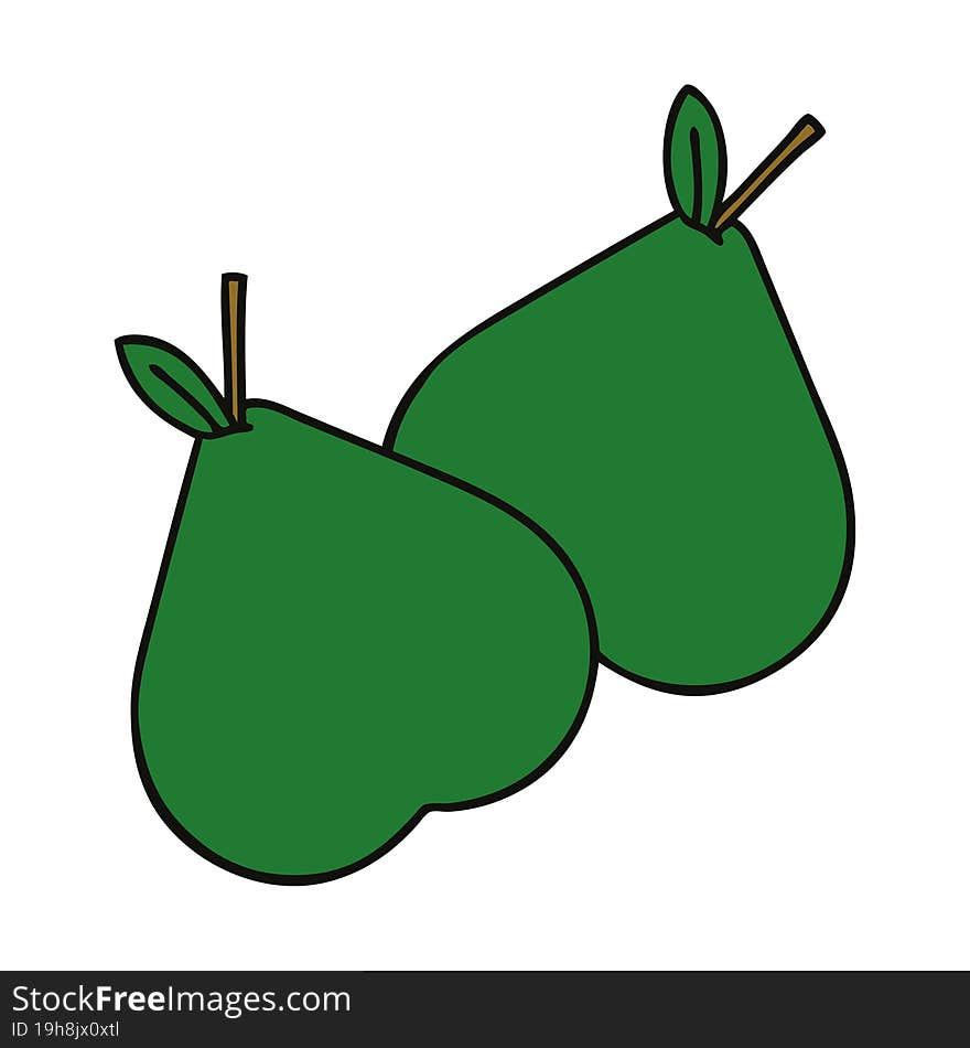 cute cartoon pears