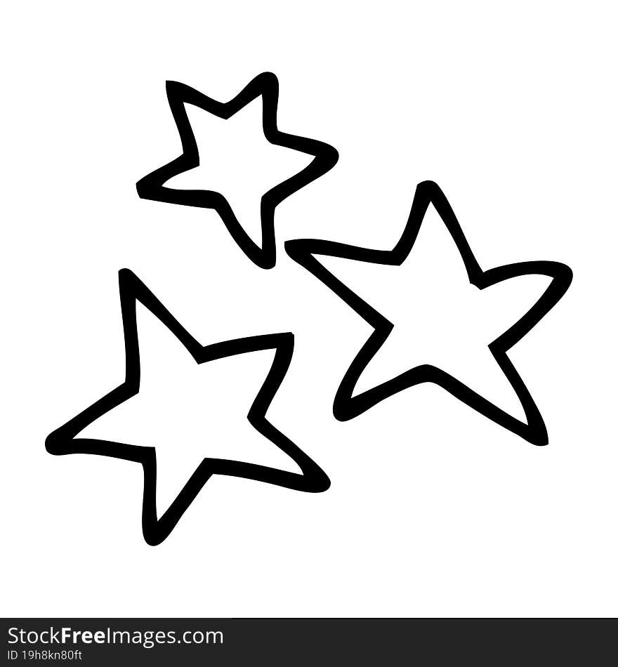 line drawing cartoon star