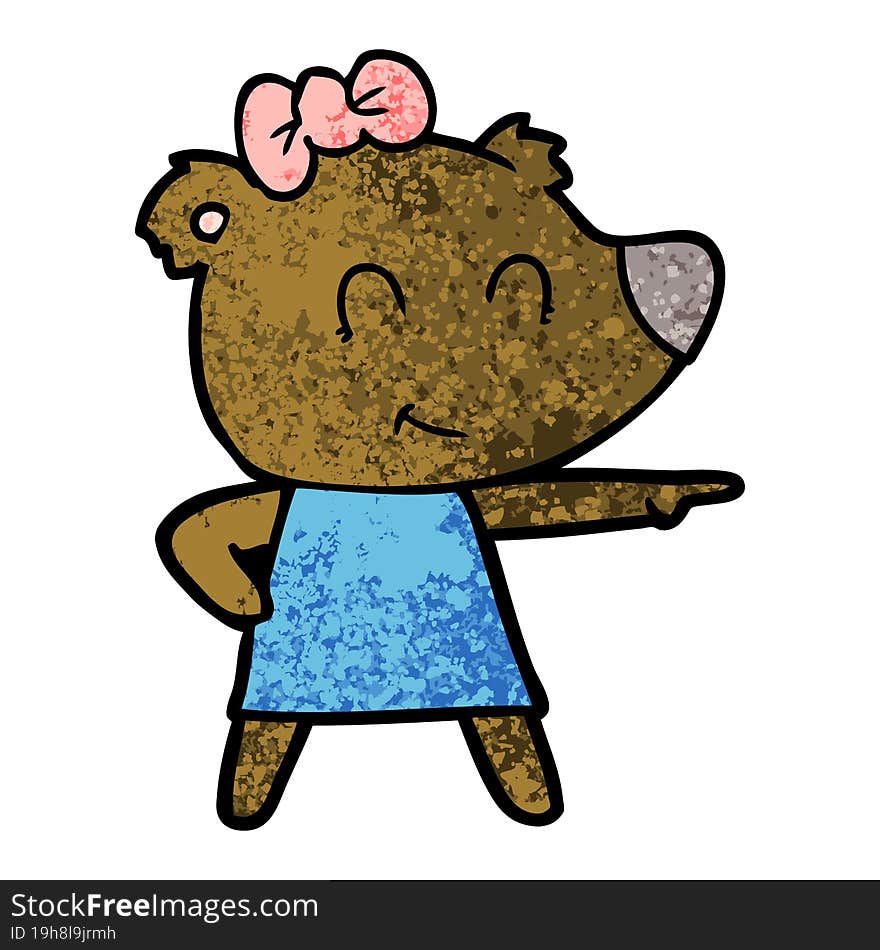 female bear cartoon. female bear cartoon