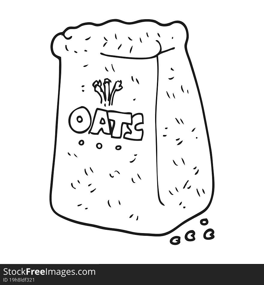 Black And White Cartoon Oats