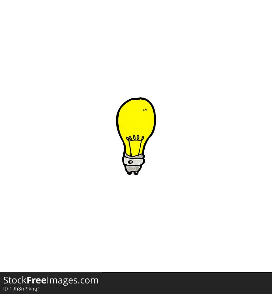 cartoon electric light bulb