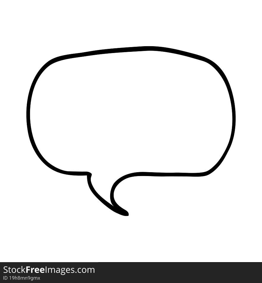 line drawing cartoon speech bubble