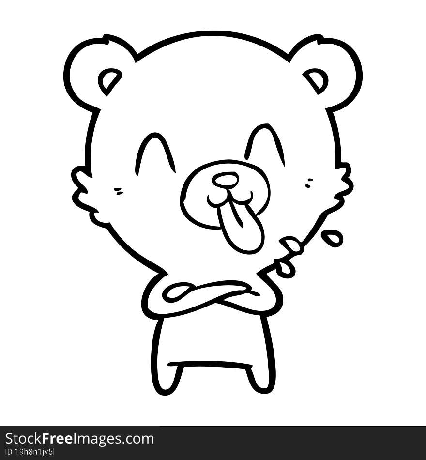 rude cartoon bear. rude cartoon bear