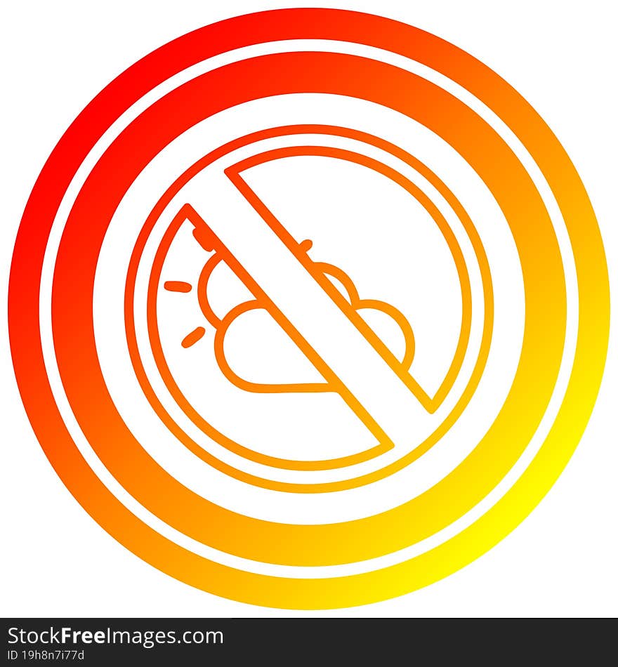 no weather circular in hot gradient spectrum