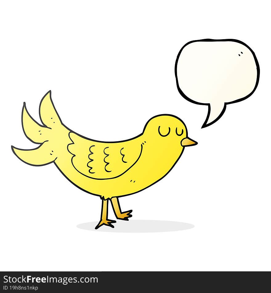 speech bubble cartoon bird