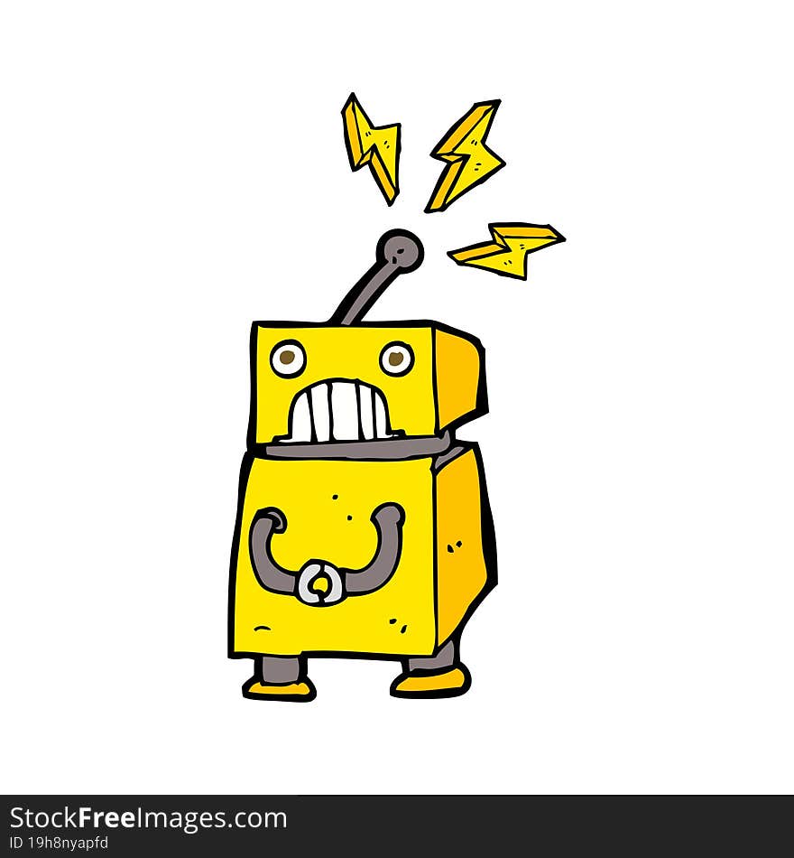 cartoon little robot