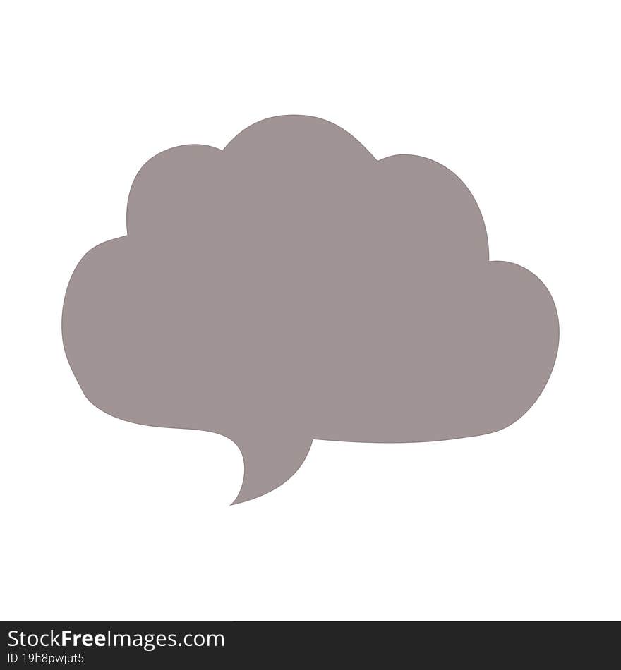 cartoon doodle grey speech bubble