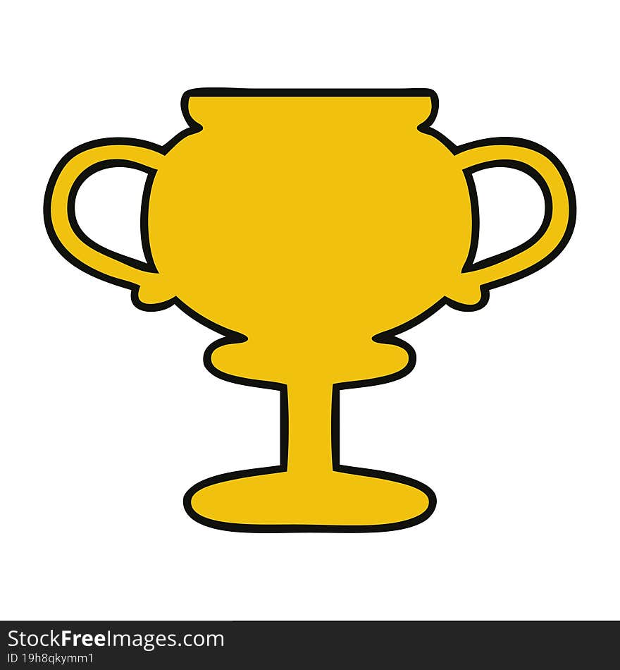 cute cartoon gold trophy