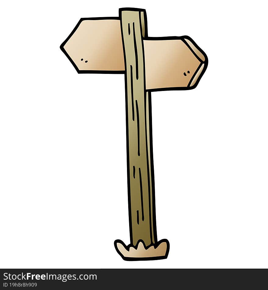 Cartoon Doodle Sign Posts