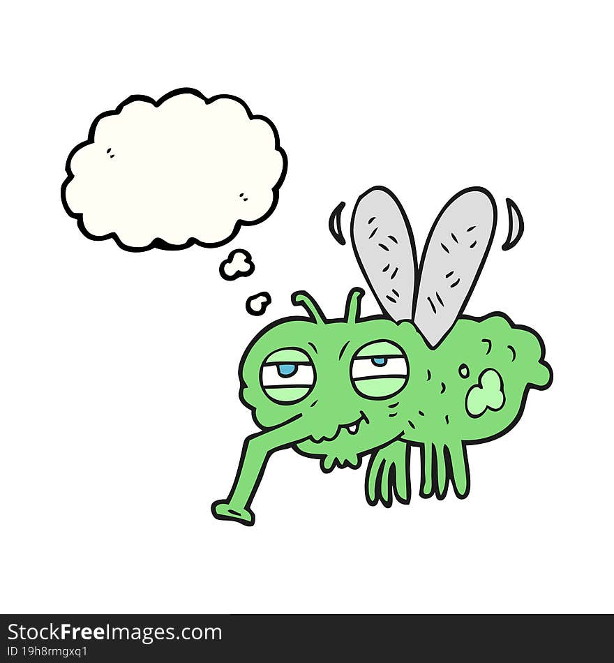 thought bubble cartoon fly