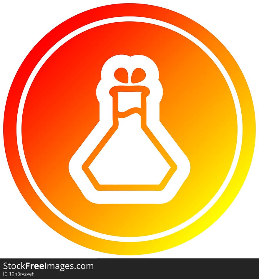 Science Experiment Circular In Hot Gradient Spectrum